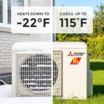 Mitsubishi 15,000 BTU Hyper-Heating Mini Split System