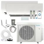 Daikin 18,000 BTU (9K + 12K) 21SEER2 2-Zone Mini Split Air Conditioner Heat Pump R-32 System with Maxwell 15 ft. Installation Kit and Wall Mounting Bracket