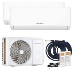 Vtronix Classic America DUET Series 18,000 BTU Outdoor Unit and Two 9000 BTU Mini Split Indoor Air Handler Dual Zone, Wall-Mounted, Quiet Operation, Cooling & Heating, 24.5 SEER2