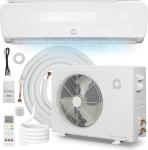 12,000 BTU Ductless Mini Split Air Conditioner with Heat Pump - 115V, 19 SEER2 High Efficiency, Cools & Heats Rooms Up to 750 Sq Ft, Includes Pre-Charged Condenser, Installation Kit and Remote Control