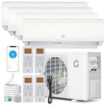 4 Zone Mini Split AC/Heating System 35000 BTU, 19 SEER2 Inverter Heat Pump Ductless Air Conditioner, 208-230V with Pre-Charged Condenser