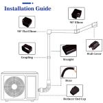 LyPrem 10Ft Mini Split Line Set Cover 3" PVC Line Cover Kit for Mini Split and Central Air Conditioner & Heat Pump(Brown)