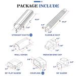 LyPrem 10Ft Mini Split Line Set Cover 3" PVC Line Cover Kit for Mini Split and Central Air Conditioner & Heat Pump(Brown)