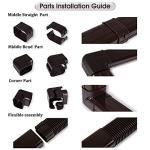 LyPrem 10Ft Mini Split Line Set Cover 3" PVC Line Cover Kit for Mini Split and Central Air Conditioner & Heat Pump(Brown)