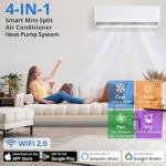 4 Zone Mini Split AC/Heating System 35000 BTU, 19 SEER2 Inverter Heat Pump Ductless Air Conditioner, 208-230V with Pre-Charged Condenser