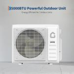 Garvee 4 Zone Mini Split, 35000 BTU ODU Mini Split Ac/Heating System, 208-230v Wifi Enabled Energy Efficient Multi Zone Mini Split Air Conditioner & Heater, 16Ft Copper Line & Full Installation Kit