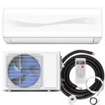 RELAX4LIFE Mini Split Ac/Heating System, 12000 BTU Ductless Mini Split Air Conditioner w/Heat Pump, Remote Control, Cools Up to 750 Sq.Ft, Installation Kit, 17 SEER2 208-230V Inverter Split AC Unit