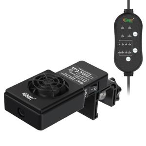hygger Mini Aquarium Cooling Fan 1-5 Gallon Small Fish Tank Chiller with Adjustable Speed & Timer Axolotl Tank Accessories Compatiable with Other Temperature Control