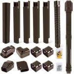KuriProtect 3"W 10Ft Decorative PVC Line Set Cover Kit for Mini Split Lineset Cover Kit for Air Conditioner & Heat Pump (Brown)
