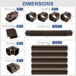 KuriProtect 3"W 10Ft Decorative PVC Line Set Cover Kit for Mini Split Lineset Cover Kit for Air Conditioner & Heat Pump (Brown)