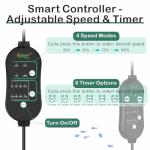 hygger Mini Aquarium Cooling Fan 1-5 Gallon Small Fish Tank Chiller with Adjustable Speed & Timer Axolotl Tank Accessories Compatiable with Other Temperature Control