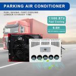 Universal Split Truck Cab 12V AC Unit RV Air Conditioner Mini 11000BTU Electric RV Truck Air Conditioner Camper A/C Unit, Only Cooling for Trailer, Vans, RVs, Vans, Motorhome, Fast Cooling
