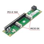 cablecc 2 Port 74Pin PCI-E 16X to PCI-E 5.0 MCIO 8i SFF-TA-1016 Adapter Mini Cool Edge IO Female PCI Expansion Card Adapter with 6Pin GPU Power Port for Expansion Graphics