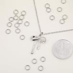 100 Pcs 6mm Mini Split Rings, Small Keyring Loop Double Loops Opean Jump Rings for Jewelry Making Stainless Steel Metal Ring Connectors for Necklaces Bracelets Earrings Crafts DIY Crafts (Silver)