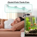 hygger Mini Aquarium Cooling Fan 1-5 Gallon Small Fish Tank Chiller with Adjustable Speed & Timer Axolotl Tank Accessories Compatiable with Other Temperature Control