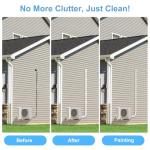 Mini Split Line Set Cover: 3 Inch 13Ft DIY Decorative Outdoor PVC Tubing Cover Kit for Mini Split, Air Conditioner, Central AC and Heat Pumps