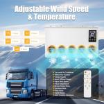 RocoReny 12V RV Air Conditioner kit, Truck Camper Mini Split AC Electric Automotive Universal Van AC Unit for Truck Caravan Bus New Energy Car Cooling (960W, 5Gears, 22525BTU/h)