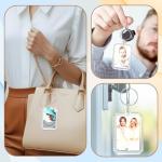 10 Pcs Acrylic Photo Keychain Picture Frame Keychain Double Sided Blank Personalised Photo Key Fob Holder with Split Ring Rectangle DIY Picture Frames for Insert Photoes Women Men Festival Gifts