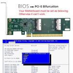Xiwai 16x PCIE5.0 PCI-Express to Dual MCIO 8i SFF-TA-1016 VROC Mini Cool Edge IO Virtual RAID Adapter for Mainboard SSD Graphics Card
