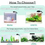 hygger Mini Aquarium Cooling Fan 1-5 Gallon Small Fish Tank Chiller with Adjustable Speed & Timer Axolotl Tank Accessories Compatiable with Other Temperature Control