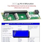 cablecc 2 Port 74Pin PCI-E 16X to PCI-E 5.0 MCIO 8i SFF-TA-1016 Adapter Mini Cool Edge IO Female PCI Expansion Card Adapter with 6Pin GPU Power Port for Expansion Graphics