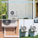 Mini Split Line Set Cover: 3 Inch 13Ft DIY Decorative Outdoor PVC Tubing Cover Kit for Mini Split, Air Conditioner, Central AC and Heat Pumps