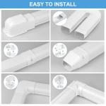 Mini Split Line Set Cover: 3 Inch 13Ft DIY Decorative Outdoor PVC Tubing Cover Kit for Mini Split, Air Conditioner, Central AC and Heat Pumps