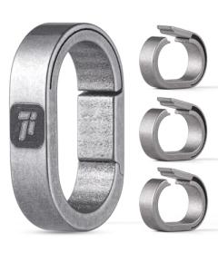 Titanium Mini Key Chain Rings with Steel Split Rings