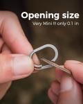 Titanium Mini Key Chain Rings with Steel Split Rings