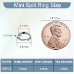 CooBigo 100 PCS Mini Split Rings for Crafting