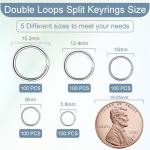 CooBigo 100 PCS Mini Split Rings for Crafting