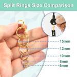 300 PCS Gold Tiny Split Rings for Jewelry Making