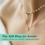 300 PCS Gold Tiny Split Rings for Jewelry Making