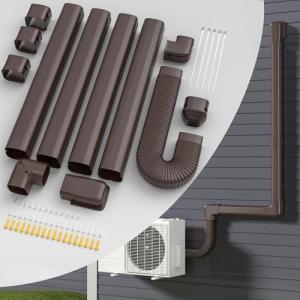 16 Ft Mini Split Line Set Cover Kit, Brown