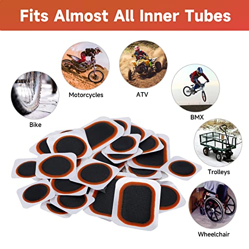 Tire Repair Kit with 17 Vulcanizing Patches