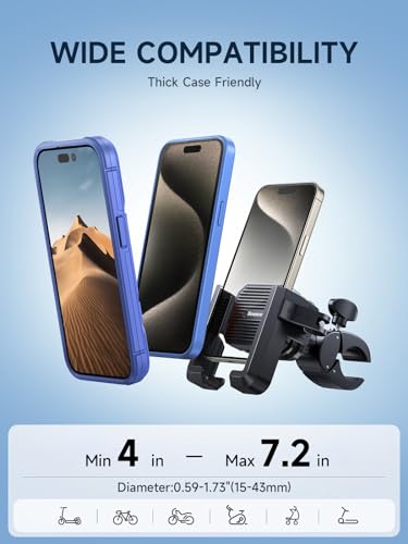 Bovemanx Universal Anti-Vibration Phone Mount for Scooters