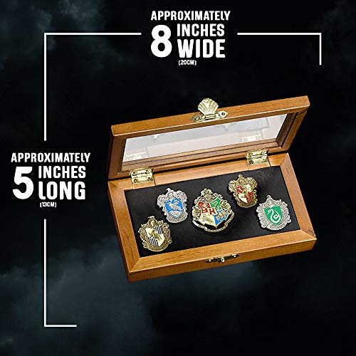 Hogwarts House Pin Badges Set in Display Case