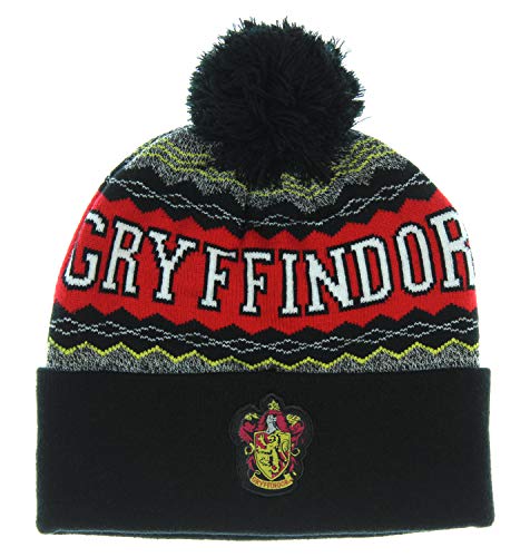 Gryffindor Cuff Pom Beanie - Black