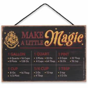 Harry Potter Wood Measuring Sign - Magical Cooking Chart