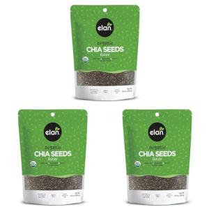 Elan Organic Raw Black Chia Seeds - 3 Pack