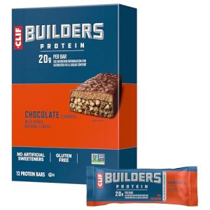 CLIF BUILDERS Protein Bars - Chocolate - 12 Pack