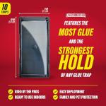 Catchmaster 10PK Indoor Glue Mouse Traps, Pet Safe