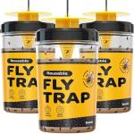 Set of 3 Outdoor Fly Traps - Non-Toxic Bait