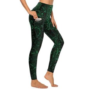High Waisted Snakeskin Yoga Pants with Pockets