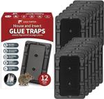 LULUCATCH 12 Pack Sticky Mouse & Insect Traps