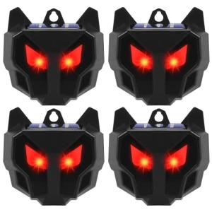 4 Pack Solar Animal Repeller Lights for Outdoors