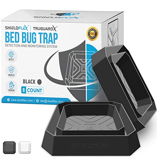 8 Pack TruGuard X Bed Bug Interceptors (Black)