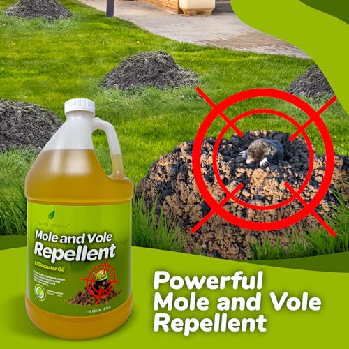 128 oz Natural Castor Oil Mole & Vole Repellent