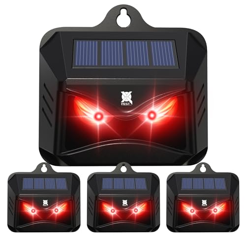 Solar Animal Repeller with Red LED Light