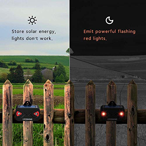 2-Pack Solar LED Animal Repellent Strobe Lights
